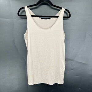 Airism Uniqlo mushroom beige gray tank top cami camisole layering nylon blend L